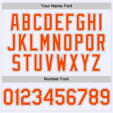 Загрузить изображение в средство просмотра галереи, Custom White Orange-Gray Mesh Authentic Throwback Baseball Jersey