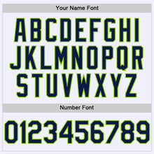 Загрузить изображение в средство просмотра галереи, Custom White Navy-Neon Green Mesh Authentic Throwback Baseball Jersey