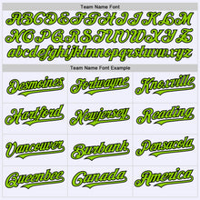 Загрузить изображение в средство просмотра галереи, Custom White Neon Green-Black Mesh Authentic Throwback Baseball Jersey