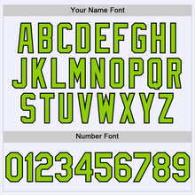 Загрузить изображение в средство просмотра галереи, Custom White Neon Green-Black Mesh Authentic Throwback Baseball Jersey