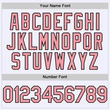 Загрузить изображение в средство просмотра галереи, Custom White Medium Pink-Black Mesh Authentic Throwback Baseball Jersey