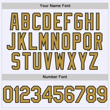 Загрузить изображение в средство просмотра галереи, Custom White Old Gold-Black Mesh Authentic Throwback Baseball Jersey