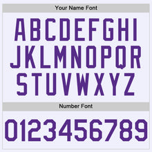 Загрузить изображение в средство просмотра галереи, Custom White Purple Mesh Authentic Throwback Baseball Jersey