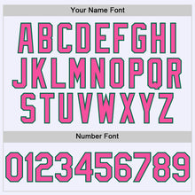 Загрузить изображение в средство просмотра галереи, Custom White Pink-Kelly Green Mesh Authentic Throwback Baseball Jersey