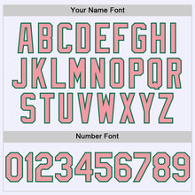 Загрузить изображение в средство просмотра галереи, Custom White Medium Pink-Kelly Green Mesh Authentic Throwback Baseball Jersey