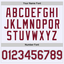 Загрузить изображение в средство просмотра галереи, Custom White Crimson-Gray Mesh Authentic Throwback Baseball Jersey