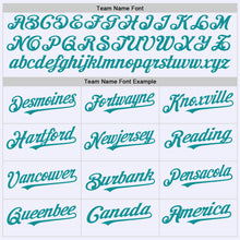 Загрузить изображение в средство просмотра галереи, Custom White Teal Mesh Authentic Throwback Baseball Jersey