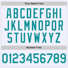 Загрузить изображение в средство просмотра галереи, Custom White Teal Mesh Authentic Throwback Baseball Jersey