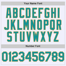 Загрузить изображение в средство просмотра галереи, Custom White Teal-Old Gold Mesh Authentic Throwback Baseball Jersey