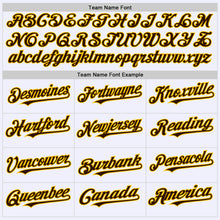 Charger l'image dans la galerie, Custom White Brown-Yellow Mesh Authentic Throwback Baseball Jersey