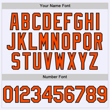 Загрузить изображение в средство просмотра галереи, Custom White Orange-Black Mesh Authentic Throwback Baseball Jersey