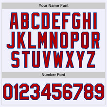 Загрузить изображение в средство просмотра галереи, Custom White Red-Royal Mesh Authentic Throwback Baseball Jersey