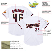 Загрузить изображение в средство просмотра галереи, Custom White Black Crimson-Cream Mesh Authentic Throwback Baseball Jersey