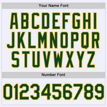 Загрузить изображение в средство просмотра галереи, Custom White Green-Gold Mesh Authentic Throwback Baseball Jersey