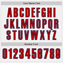 Загрузить изображение в средство просмотра галереи, Custom White Red-Navy Authentic Baseball Jersey