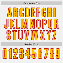 Laden Sie das Bild in den Galerie-Viewer, Custom White Gold-Red Authentic Baseball Jersey