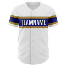 Charger l'image dans la galerie, Custom White Old Gold-Royal Authentic Baseball Jersey