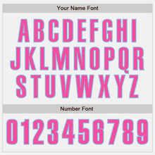 Charger l'image dans la galerie, Custom White Pink-Light Blue Authentic Baseball Jersey