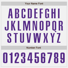 Laden Sie das Bild in den Galerie-Viewer, Custom White Purple-Pink Authentic Baseball Jersey