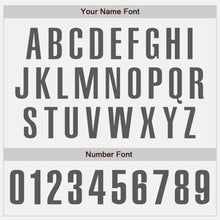 Laden Sie das Bild in den Galerie-Viewer, Custom White Steel Gray-Old Gold Authentic Baseball Jersey