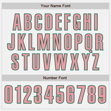 Load image into Gallery viewer, Custom White Medium Pink-Kelly Green Authentic Baseball Jersey