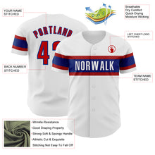 Laden Sie das Bild in den Galerie-Viewer, Custom White Red-Royal Authentic Baseball Jersey