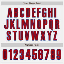 Laden Sie das Bild in den Galerie-Viewer, Custom White Red-Royal Authentic Baseball Jersey