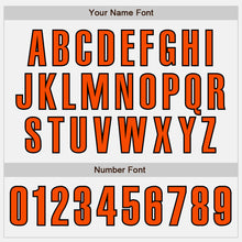 Load image into Gallery viewer, Custom White Orange-Black Authentic Baseball Jersey