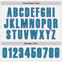 Load image into Gallery viewer, Custom White Teal-Purple Authentic Baseball Jersey