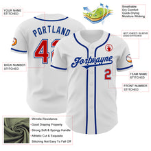 Laden Sie das Bild in den Galerie-Viewer, Custom White Red-Royal Authentic Baseball Jersey
