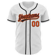 Charger l'image dans la galerie, Custom White Black-Orange Authentic Baseball Jersey