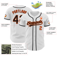Charger l'image dans la galerie, Custom White Black-Orange Authentic Baseball Jersey