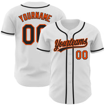 Charger l'image dans la galerie, Custom White Black-Orange Authentic Baseball Jersey