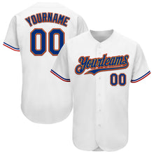Загрузить изображение в средство просмотра галереи, Custom White Royal Old Gold-Red Authentic Baseball Jersey
