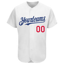 Загрузить изображение в средство просмотра галереи, Custom White Royal-Red Authentic Baseball Jersey