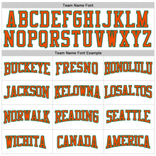 Load image into Gallery viewer, Custom White Orange-Kelly Green Authentic Football Jersey