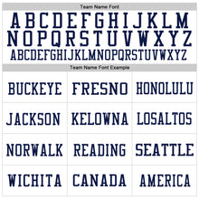 Load image into Gallery viewer, Custom White Navy-Light Blue Mesh Authentic Throwback Football Jersey