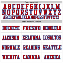 Load image into Gallery viewer, Custom White Red-Royal Mesh Authentic Throwback Football Jersey