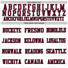 Charger l'image dans la galerie, Custom White Maroon-Black Mesh Authentic Throwback Football Jersey