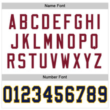 Charger l'image dans la galerie, Custom White Navy Gold-Maroon Mesh Authentic Throwback Football Jersey