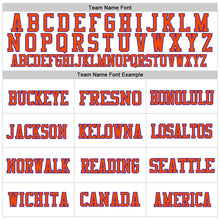 Load image into Gallery viewer, Custom White Purple-Orange Mesh Authentic Throwback Football Jersey