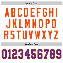 Load image into Gallery viewer, Custom White Purple-Orange Mesh Authentic Throwback Football Jersey