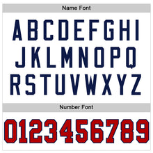 Load image into Gallery viewer, Custom White Red-Navy Mesh Authentic Throwback Football Jersey