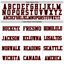 Load image into Gallery viewer, Custom White Black-Red Mesh Authentic Throwback Football Jersey