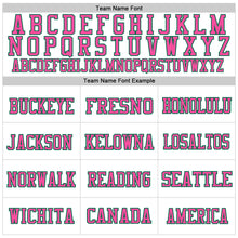 Load image into Gallery viewer, Custom White Pink-Kelly Green Mesh Authentic Throwback Football Jersey