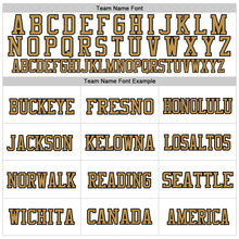 Загрузить изображение в средство просмотра галереи, Custom White Old Gold-Black Mesh Authentic Throwback Football Jersey