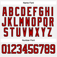 Charger l'image dans la galerie, Custom White Red-Black Hockey Lace Neck Jersey