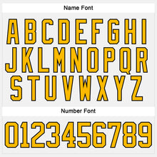 Charger l'image dans la galerie, Custom White Gold-Black Hockey Lace Neck Jersey