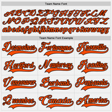 Charger l'image dans la galerie, Custom White Orange-Black Hockey Lace Neck Jersey