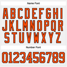 Charger l'image dans la galerie, Custom White Orange-Black Hockey Lace Neck Jersey